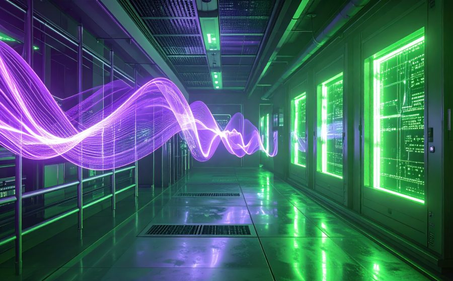 AI data center powered by renewable energy illustrating climate tech investment and clean energy innovation