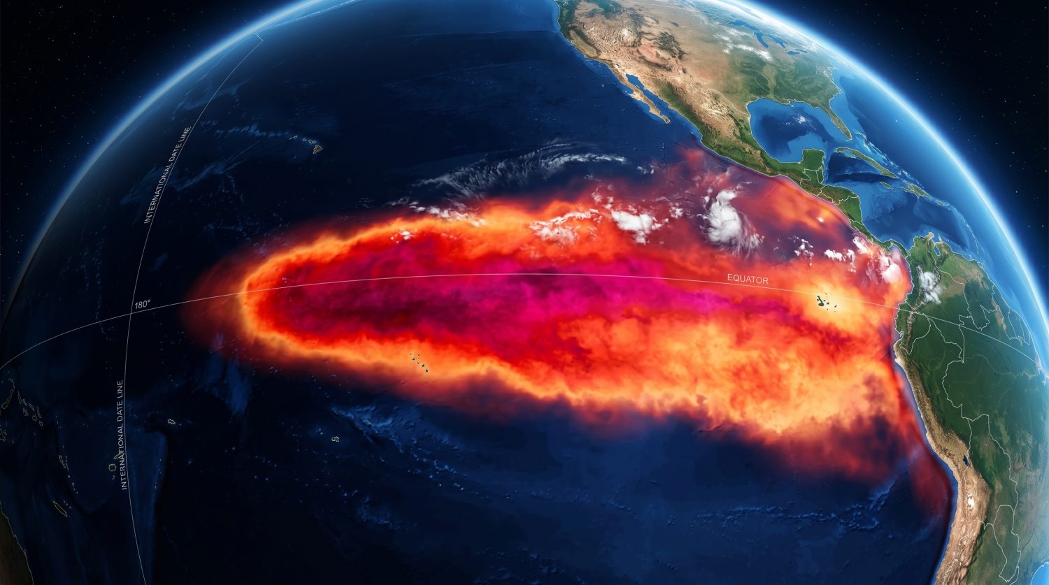 Super El Niño and climate change driving rising global temperatures