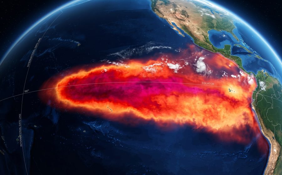 Super El Niño and climate change driving rising global temperatures